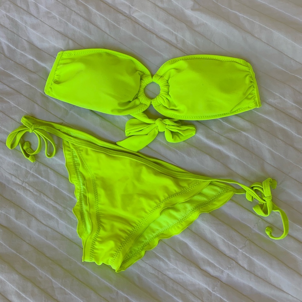 Neon Yellow Two Piece Bikini